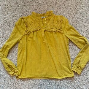 Boden Mustard Yellow Blouse